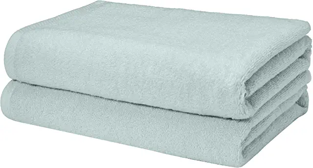 100% Cotton Bath Towels - 2 Pack, Light Teal