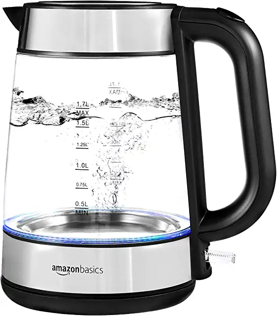 Electric Glass and Steel Hot Tea Water Kettle - 1.7-Liter
