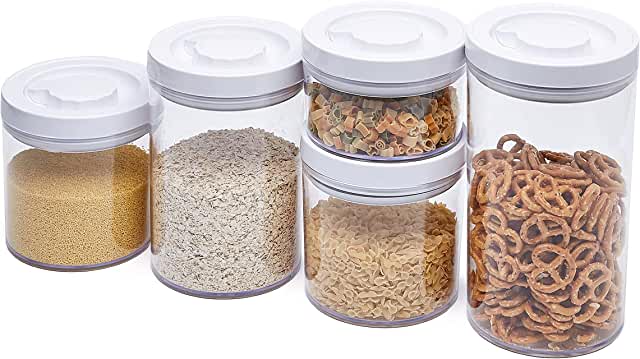 Round Airtight Food Storage Containers - 5 Piece